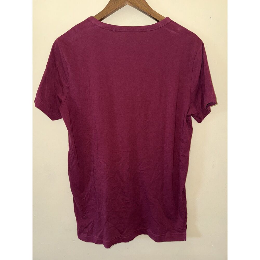 PINK Victoria's Secret Maroon Strappy Cage V-Neck Tee S - Picture 2 of 9
